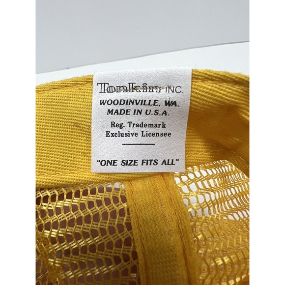 VTG NOS CAT Diesel Power Patch Yellow Snapback Trucker Hat Cap Louisville MFG CO - Picture 6 of 7